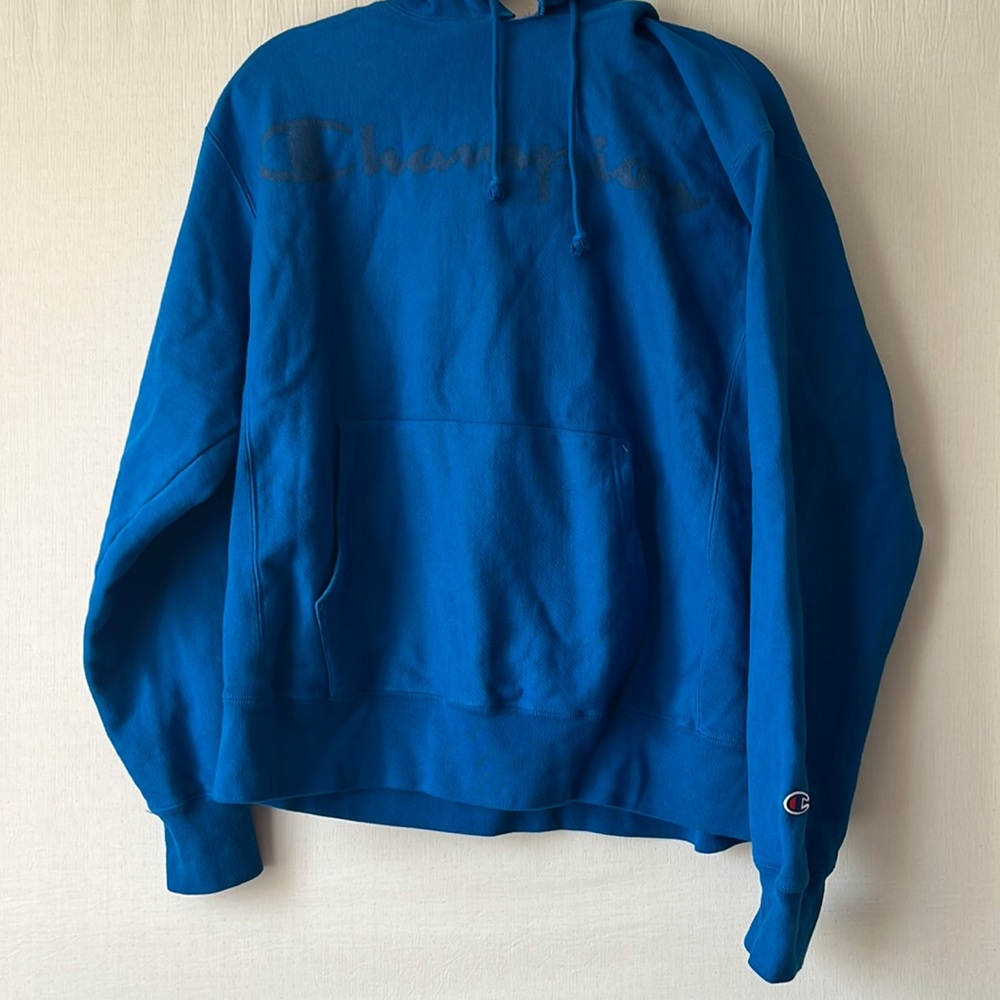 Blue champion hoodie